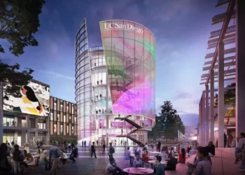 New student housing construction at UCSD, California, is underway