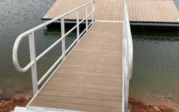 Floating dock installation for Shoreline Lake Las Vegas.
