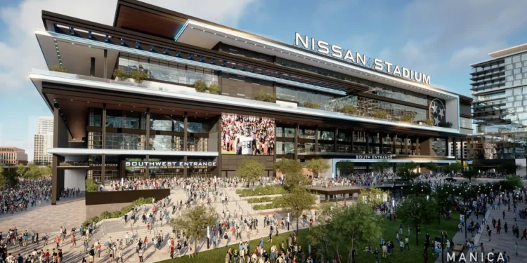 Construction starts on Tennessee Titans' new stadium, Nissan Stadium