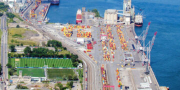 Work on Major Contrecœur Container Terminal Expansion Project at Port of Montreal
