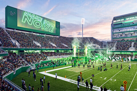 USF On-Campus Football Stadium Rises in Tampa as $407 Million Project Enters Active Construction